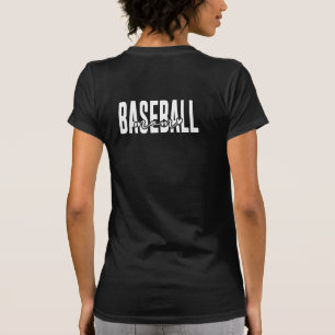 Baseball Mama Script Bella & Leinwand Black T-Shirt
