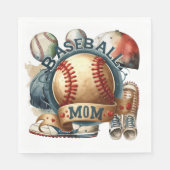 Baseball-Mama Serviette (Vorderseite)