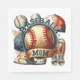 Baseball-Mama Serviette