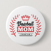 Baseball Mama Shirt Die beste Krone je Button (Vorderseite)