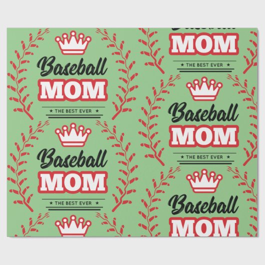 Baseball Mama Shirt Die beste Krone je Geschenkpapier (Flach)