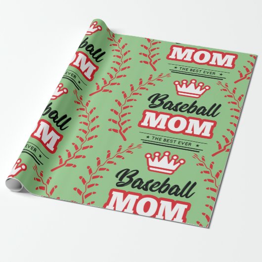 Baseball Mama Shirt Die beste Krone je Geschenkpapier (Ungerollt)