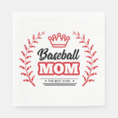 Baseball Mama Shirt Die beste Krone je Serviette (Vorderseite)