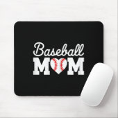 Baseball Mama Shirt Frauen Baseball Herzmütter Da Mousepad (Mit Mouse)