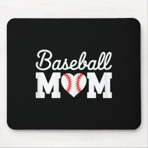 Baseball Mama Shirt Frauen Baseball Herzmütter Da Mousepad