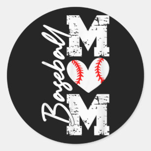 Baseball Mama Shirt Mütter Tag Geschenke Mama Game Runder Aufkleber
