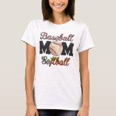 Baseball Mama Softball T - Shirt, Gift Mama T - Sh T-Shirt (Vorderseite)