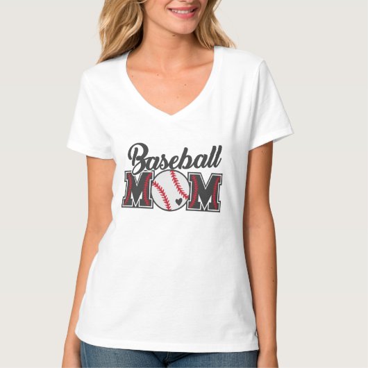 Baseball-Mama. Sport.  T-Shirt (Vorderseite)