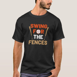 Baseball Mama Swing für Zäune Softball T-Shirt Ba