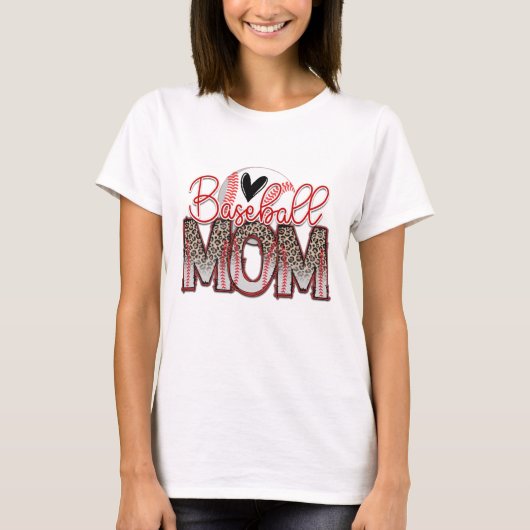 Baseball-Mama T-Shirt (Vorderseite)
