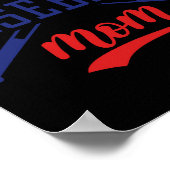 Baseball-Mama-T-Shirt Poster (Ecke)