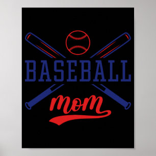 Baseball-Mama-T-Shirt  Poster