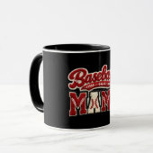 Baseball-Mama Tasse (Vorderseite Links)
