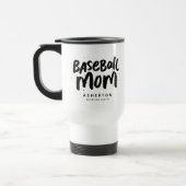 Baseball Mama trendschwarzer Typ personalisiert Reisebecher (Links)
