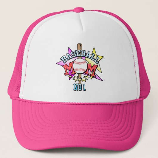 Baseball-Mama Truckerkappe (Vorderseite)