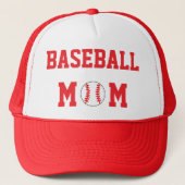 Baseball-Mama Truckerkappe (Vorderseite)