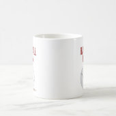 Baseball Mama Typografie Rote Sportarten Kaffeetasse (Mittel)