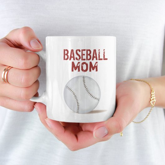 Baseball Mama Typografie Rote Sportarten Kaffeetasse