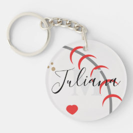 Baseball Mama Vater Großvater Mit Monogramm Schlüs Schlüsselanhänger