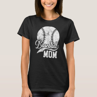 Baseball-Mama Vintag Frauen Mutter Muttertag Mothe T-Shirt