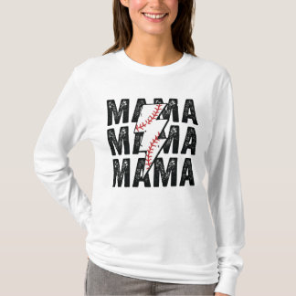 Baseball Mama Vintag Retro Style, Rockin Mama T-Shirt