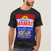 Baseball Mamas und Sonnenblumensaaten salzig T-Shirt (Vorderseite)