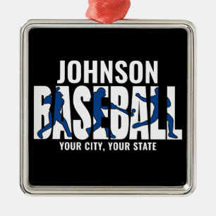 Baseball-Mannschaft ADD NAME Champion Spiel Spiele Ornament Aus Metall