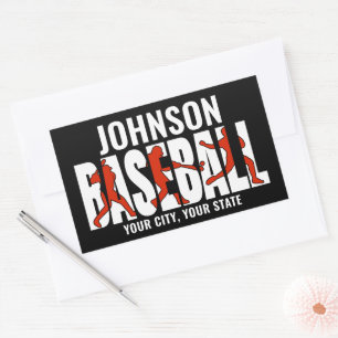 Baseball-Mannschaft ADD NAME Champion Spiel Spiele Rechteckiger Aufkleber