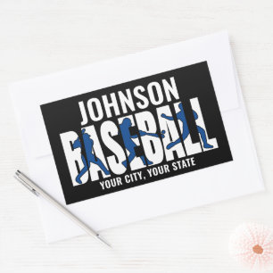 Baseball-Mannschaft ADD NAME Champion Spiel Spiele Rechteckiger Aufkleber