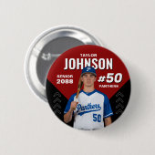 Baseball-Mannschaft Senior Night Benutzerdefiniert Button (Vorne & Hinten)