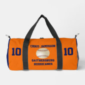Baseball-Mannschaft, Trainer Spieler Orange Blau C Duffle Bag (Vorderseite)