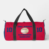 Baseball-Mannschaft, Trainer, Spieler Rot Blau Per Duffle Bag (Vorderseite)