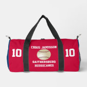 Baseball-Mannschaft, Trainer, Spieler Rot Weiß Bla Duffle Bag (Vorderseite)