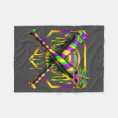 Baseball Mardi Gras Carnival Party Mask Ice Cream  Fleecedecke (Vorderseite (Horizontal))