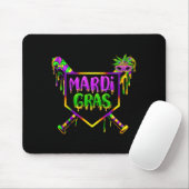Baseball Mardi Gras Carnival Party Mask Ice Cream Mousepad (Mit Mouse)