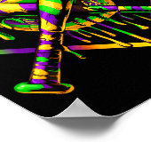 Baseball Mardi Gras Carnival Party Mask Ice Cream  Poster (Ecke)