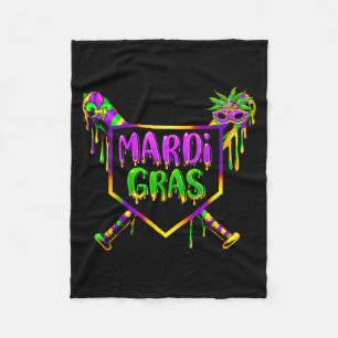 Baseball Mardi Gras Karneval Party Maske Eiscreme Fleecedecke