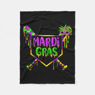 Baseball Mardi Gras Karneval Party Maske Eiscreme  Fleecedecke