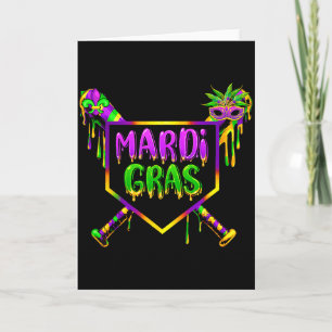 Baseball Mardi Gras Karneval Party Maske Eiscreme Karte