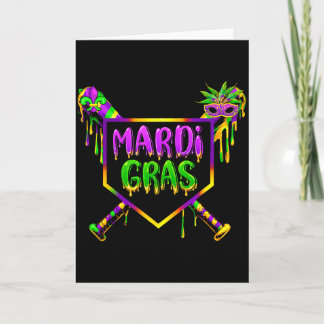 Baseball Mardi Gras Karneval Party Maske Eiscreme  Karte
