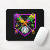Baseball Mardi Gras Karneval Party Maske Eiscreme Mousepad (Mit Mouse)