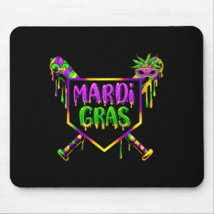 Baseball Mardi Gras Karneval Party Maske Eiscreme  Mousepad