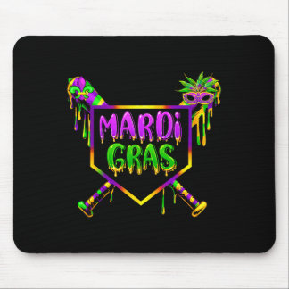 Baseball Mardi Gras Karneval Party Maske Eiscreme  Mousepad