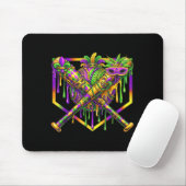 Baseball Mardi Gras Karneval Party Maske Eiscreme Mousepad (Mit Mouse)