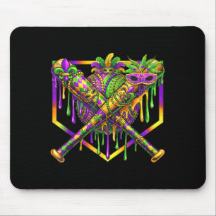 Baseball Mardi Gras Karneval Party Maske Eiscreme Mousepad