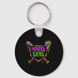 Baseball Mardi Gras Karneval Party Maske Eiscreme Schlüsselanhänger