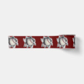 Baseball Maroon Satin Ribbon Satinband (Vorderseite)