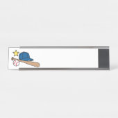Baseball-Material Schreibtischnamensplakette (Vorderseite )