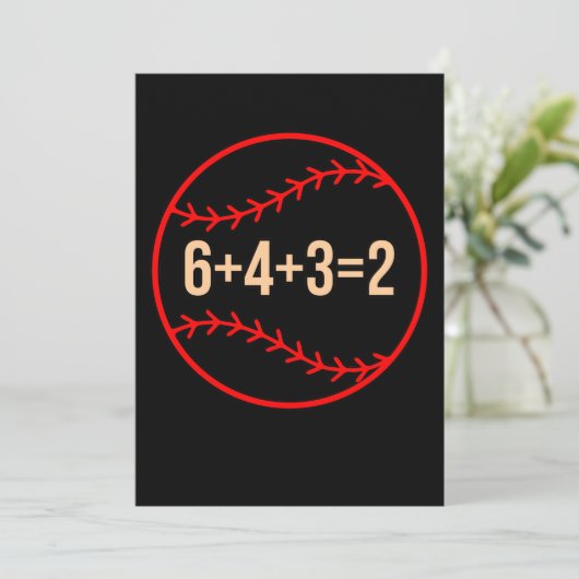Baseball Math Sports Player Lover Coach Grafik Dankeskarte (Stehend Vorderseite)