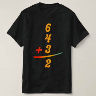 Baseball-Mathematik 6 4 3 2 Inspirierter Double Pl T-Shirt